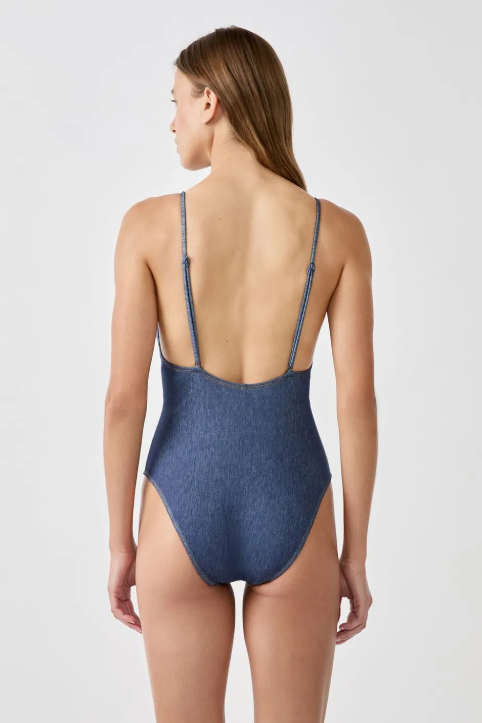 ETAM Bañadores|Bañador de una pieza efecto denim AZUL DENIM