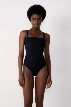 ETAM Bañadores|Bañador moldeador de cuello cuadrado NEGRO