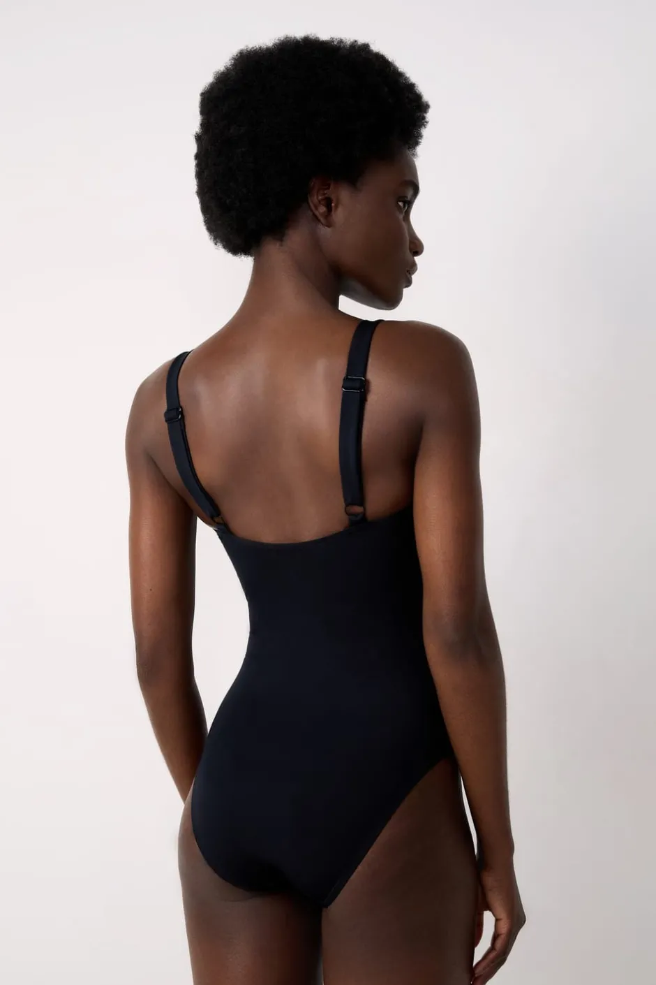 ETAM Bañadores|Bañador moldeador de cuello cuadrado NEGRO