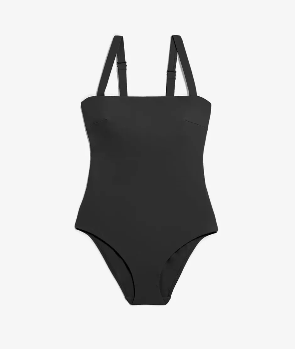 ETAM Bañadores|Bañador moldeador de cuello cuadrado NEGRO