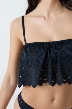 ETAM Sujetadores De Encaje|Sin Tirantes|Bandeau de encaje con tirantes desmontables NEGRO