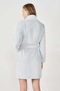 ETAM Pijamas Calentitos|Batas|Bata efecto terciopelo GRIS