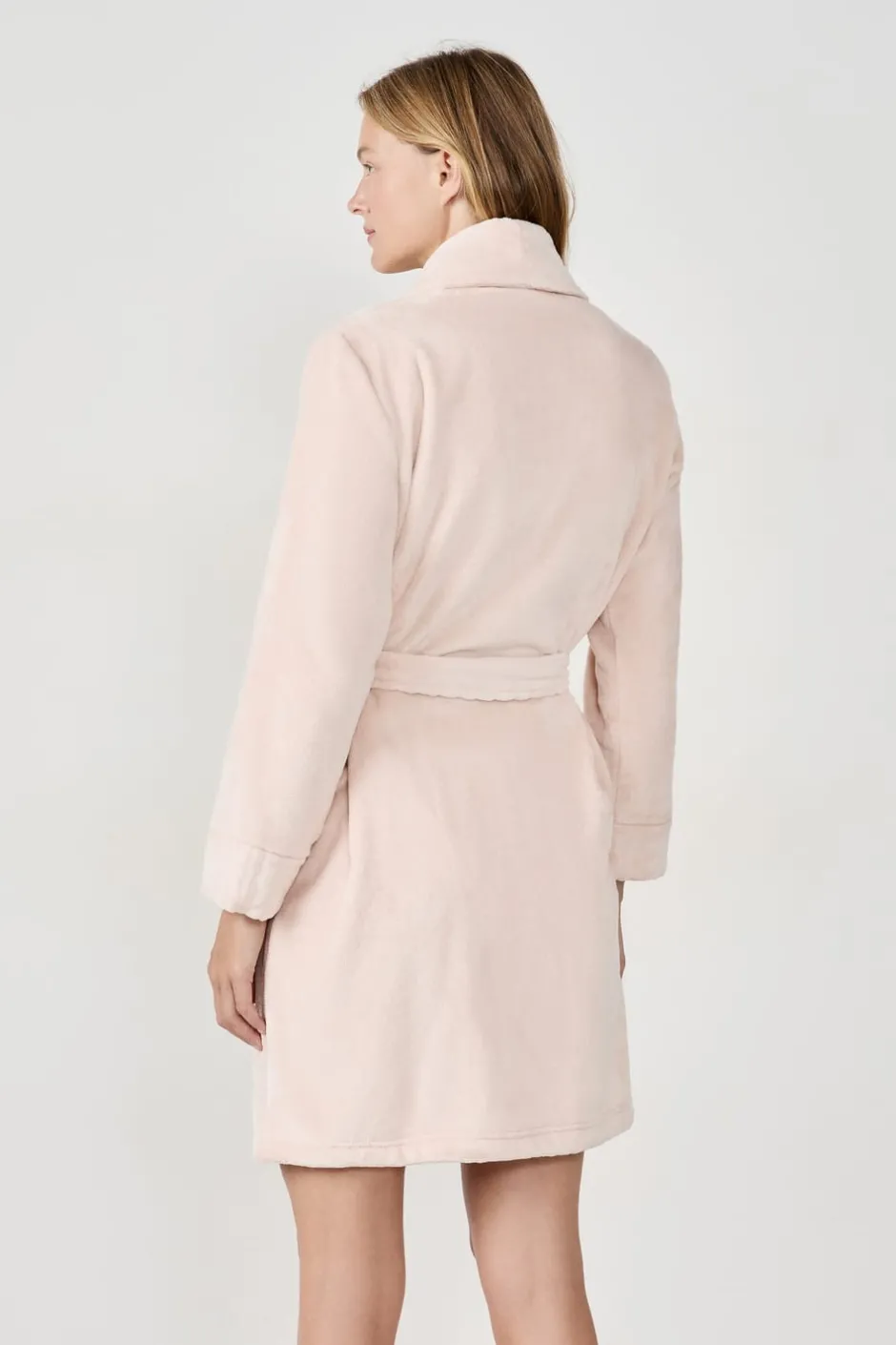 ETAM Pijamas Calentitos|Batas|Bata efecto terciopelo ROSA POLVO
