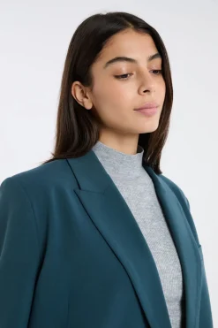 ETAM Chaquetas|Blazers|Blazer con cierre cruzado VERDE PATO