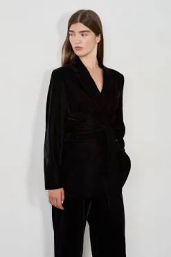 ETAM Chaquetas|Blazers|Blazer con lazo NEGRO