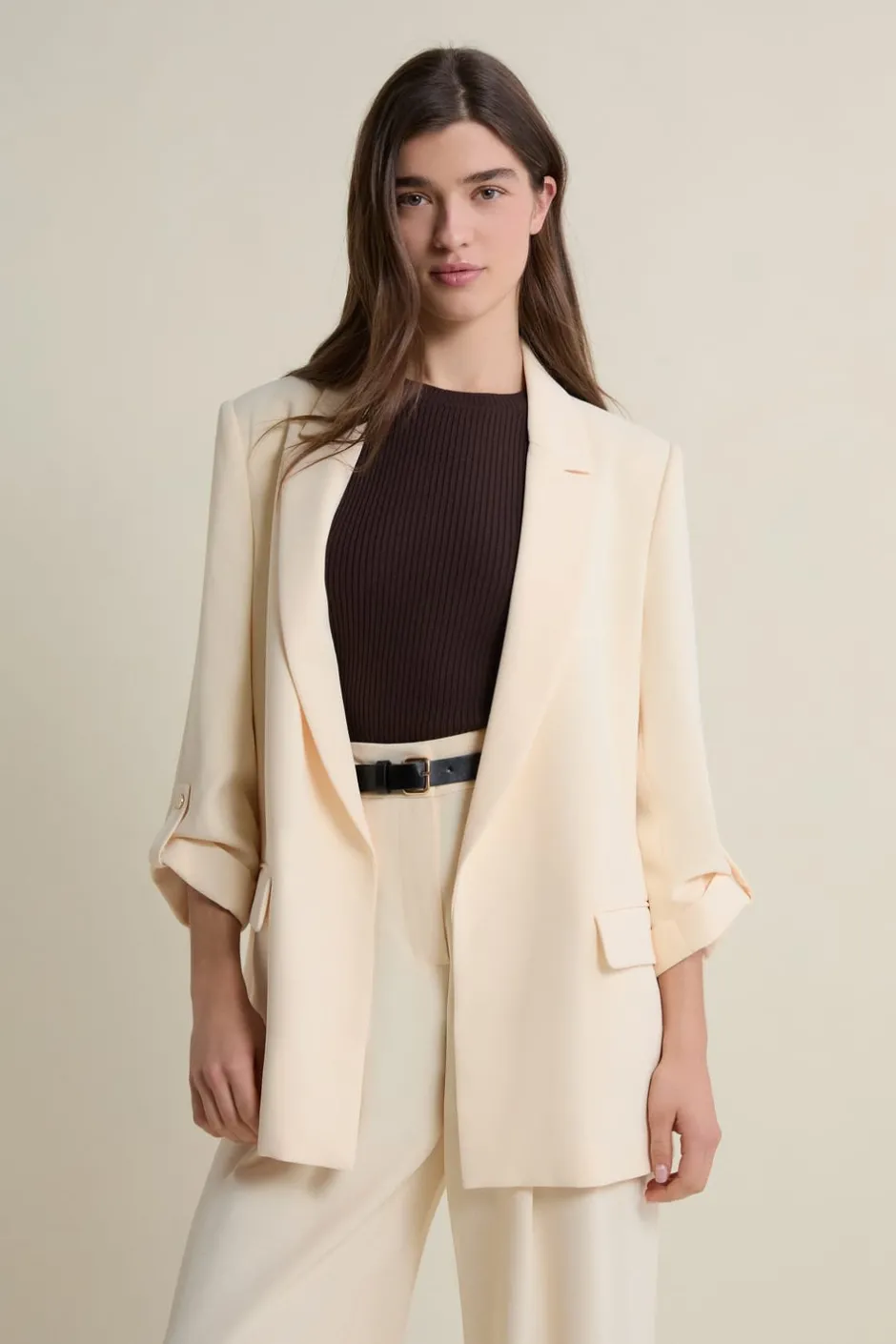 ETAM Chaquetas|Blazers|Blazer manches longues VANILLE