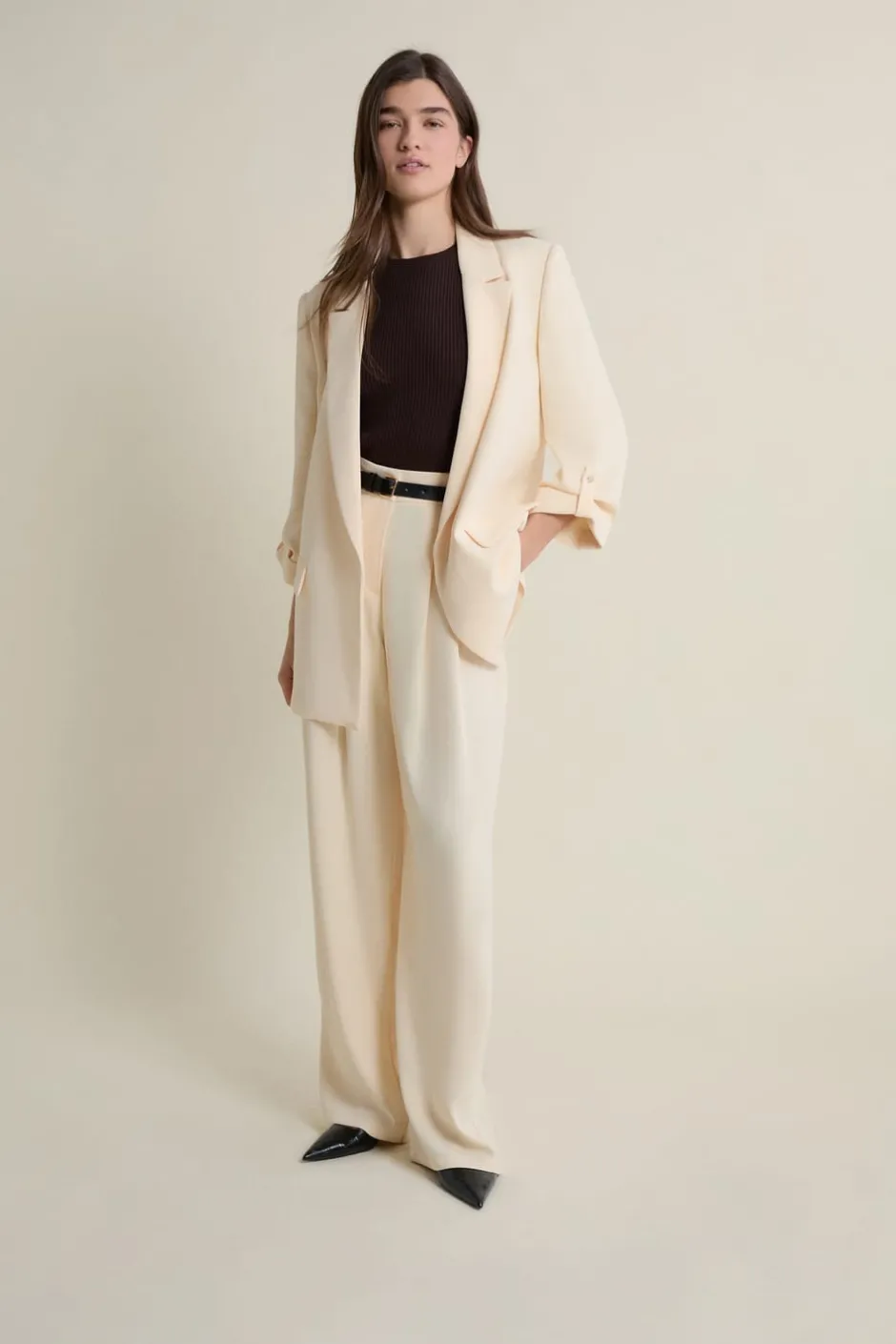 ETAM Chaquetas|Blazers|Blazer manches longues VANILLE
