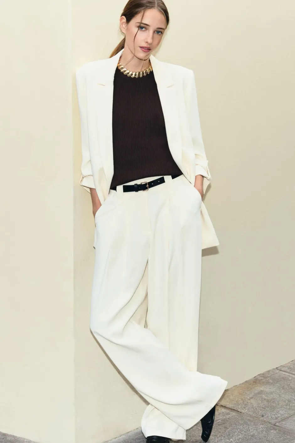 ETAM Chaquetas|Blazers|Blazer manches longues VANILLE