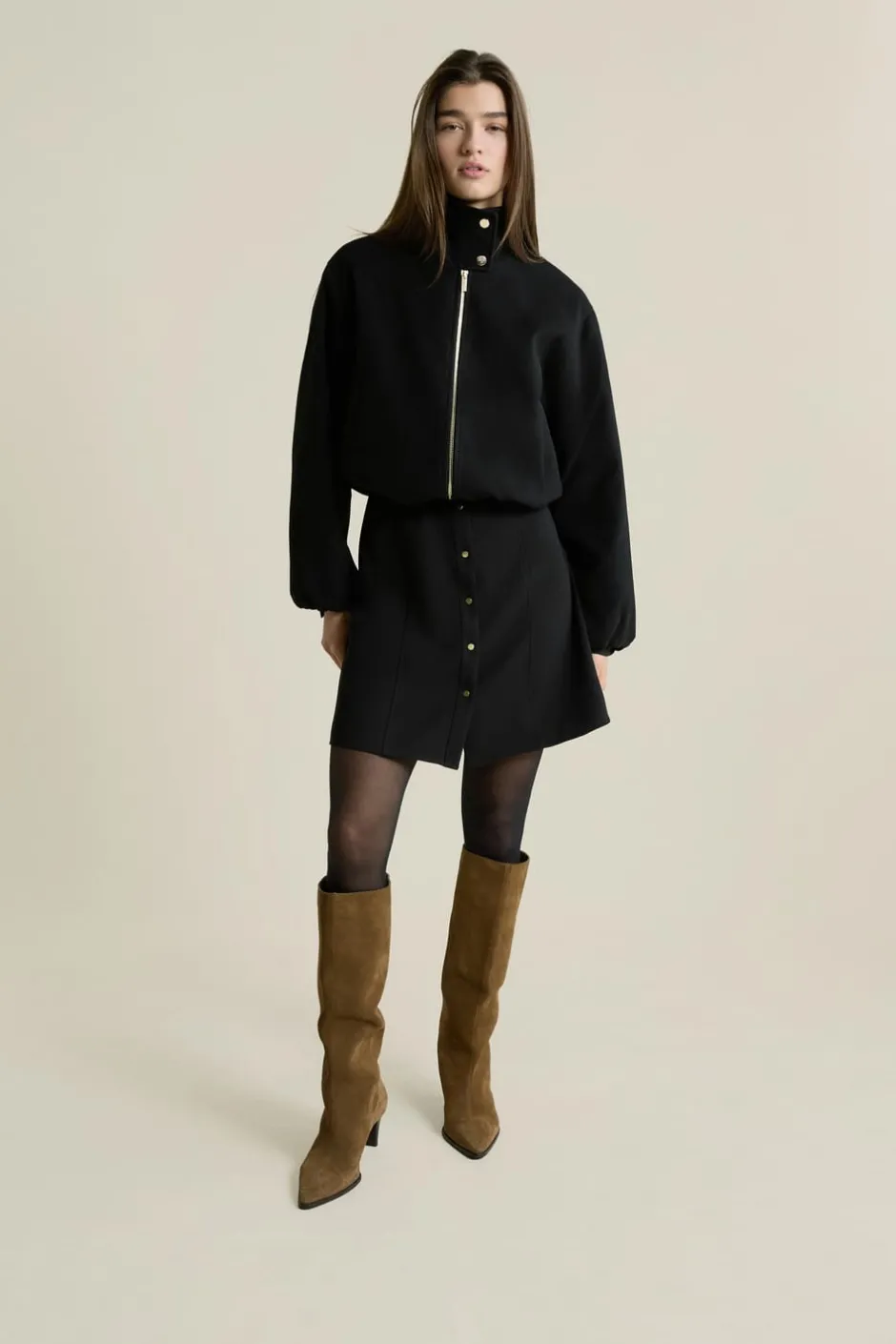 ETAM Chaquetas|Bombers|Blouson effet bomber NOIR