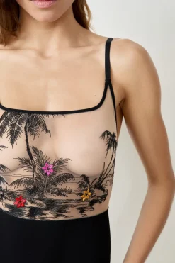 ETAM Bodys|Body bordado NEGRO