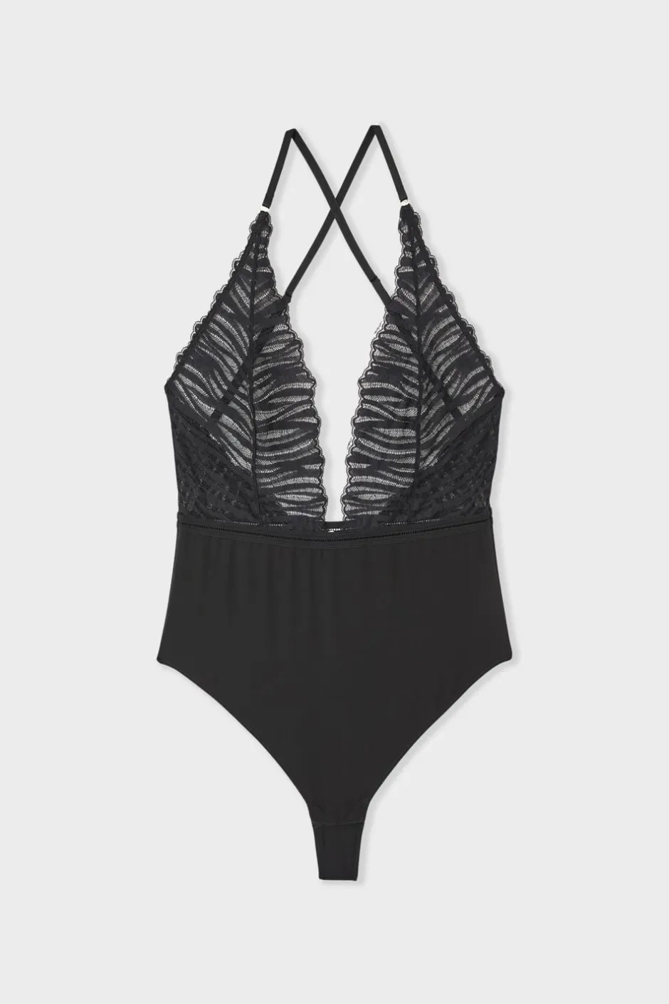 ETAM Bodys|Body de encaje NEGRO
