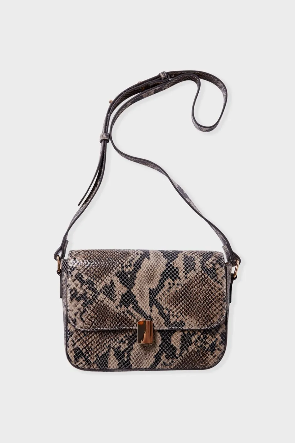 ETAM Bolsos|Bolso bandolera de cuero IMP FD TOPO