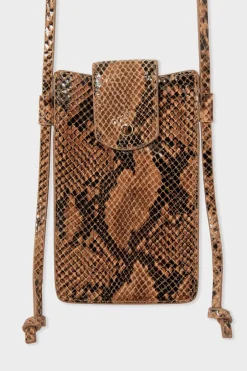 ETAM Bolsos|Bolso de cuero estampado BEIGE