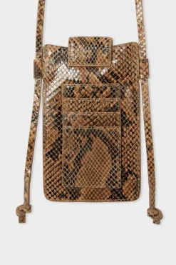 ETAM Bolsos|Bolso de cuero estampado BEIGE