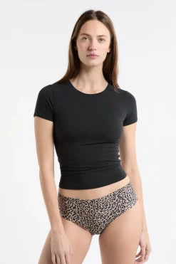 ETAM Brasileña|Braguitas Party|Braga brasileña de microfibra sin costuras con estampado de leopardo IMP FD MARR&Oacute;N