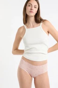 ETAM Brasileña|Braguitas Party|Braga brasileña de microfibra sin costuras con estampado BLUSH