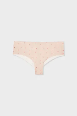 ETAM Brasileña|Braguitas Party|Braga brasileña de microfibra sin costuras con estampado BLUSH