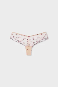 ETAM Brasileña|Braga brasileña de tul estampado BLUSH