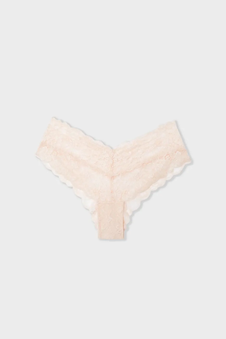 ETAM Braguitas Encaje|Brasileña|Braga brasileñas en forma de V de encaje ROSA EMPOLVADO