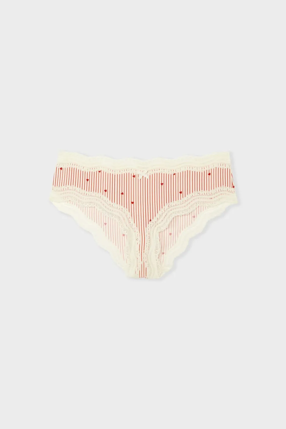 ETAM Culotte|Braguitas Party|Braga culotte con bordes de encaje de microfibra IMP FD BLANCO