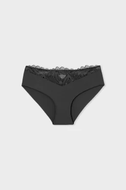 ETAM Braguitas Encaje|Culotte|Braga culotte con detalles de encaje NEGRO