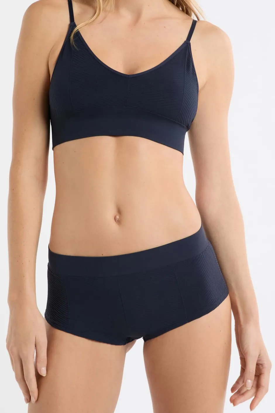 ETAM Culotte|Braga culotte de cintura alta marino