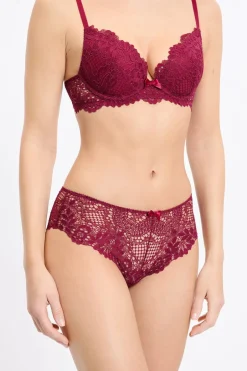 ETAM Braguitas Encaje|Culotte|Braga culotte de encaje BURDEOS GRANATE