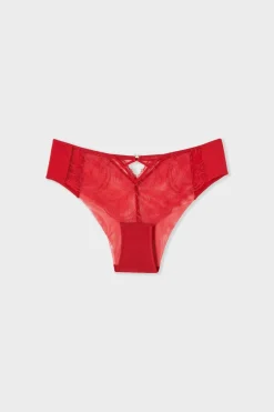 ETAM Braguitas Encaje|Brasileña|Braga culotte de encaje ROJO