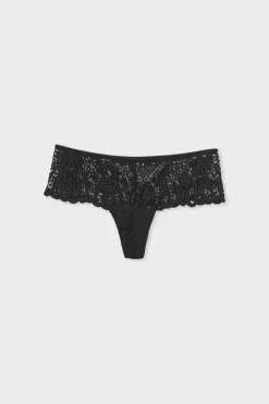 ETAM Braguitas Encaje|Culotte|Braga culotte de encaje NEGRO