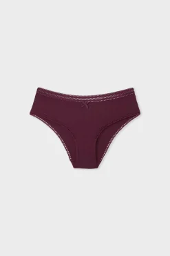 ETAM Culotte|Braguitas Party|Braga culotte de microfibra con detalles de encaje ROSA CARAMELO