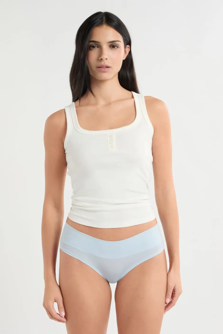 ETAM Brasileña|Braguitas Party|Braga culotte de microfibra AZUL CIELO