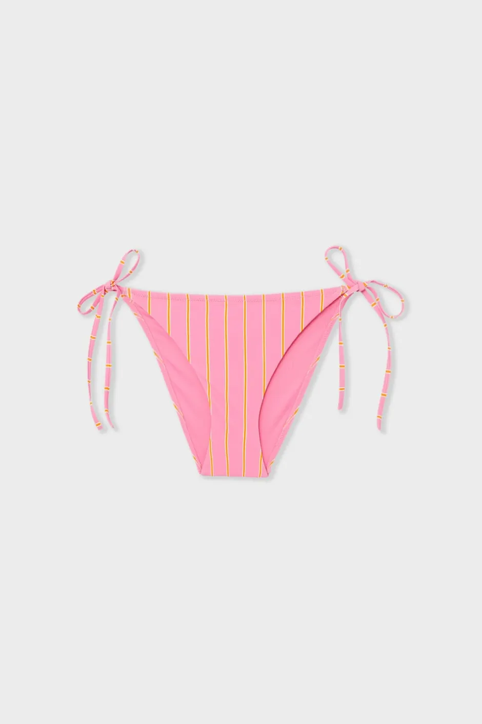 ETAM Anudadas|Bikini|Braga de bikini a rayas con lazada IMP FOND ROSA
