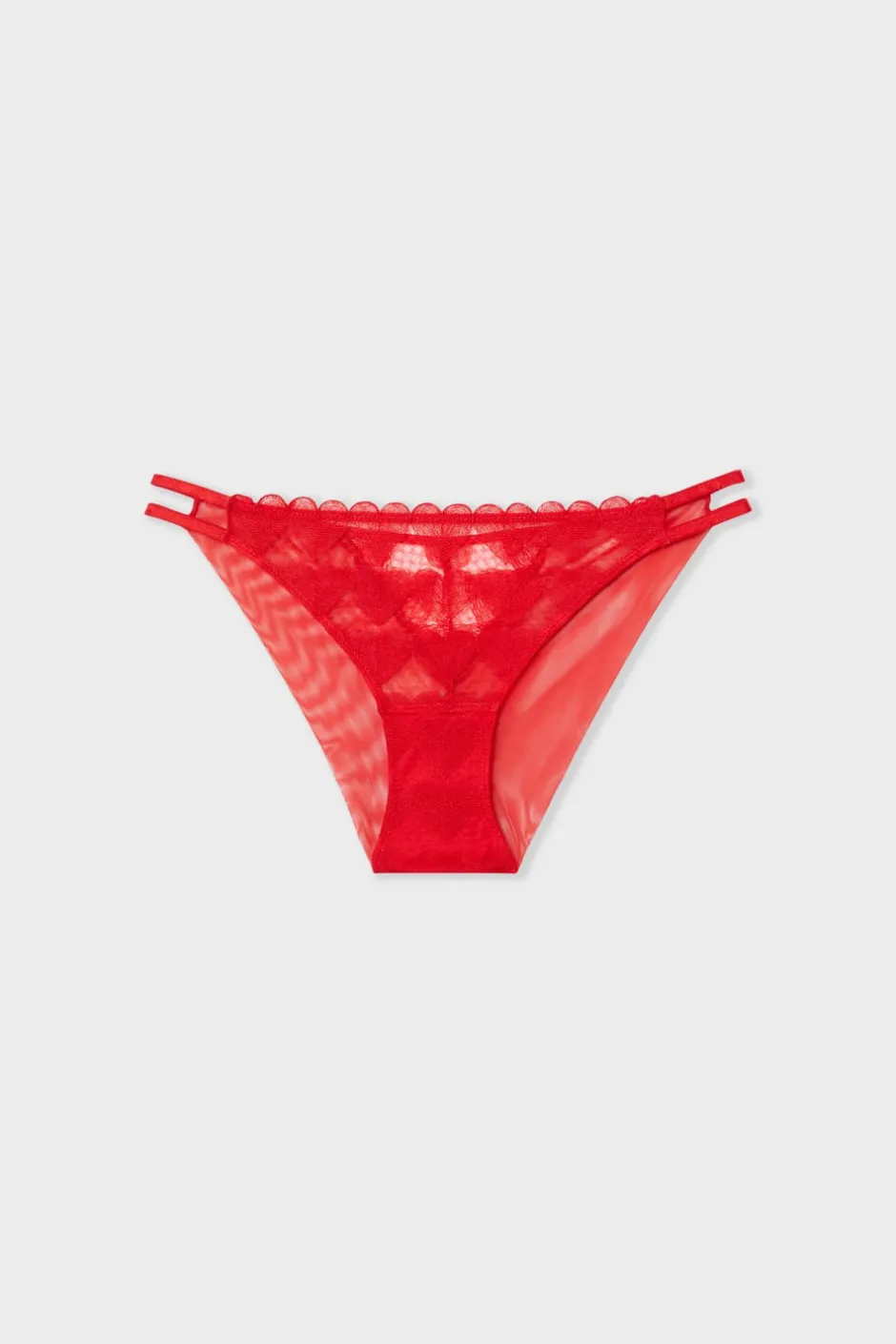 ETAM Braguita|Braga de encaje con motivos de corazones ROJO