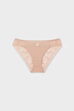 ETAM Braguitas Encaje|Braguita|Braga de encaje y microfibra ROSA EMPOLVADO