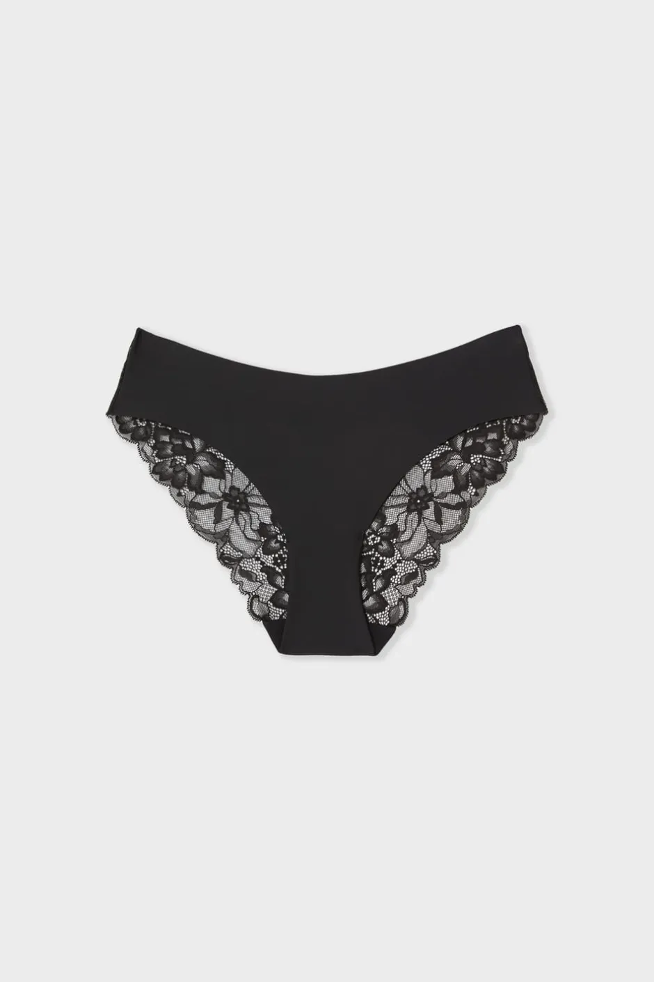 ETAM Braguita|Braguitas Party|Braga de microfibra con detalles de encaje NEGRO