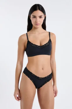 ETAM Braguita|Braga de microfibra y encaje NEGRO