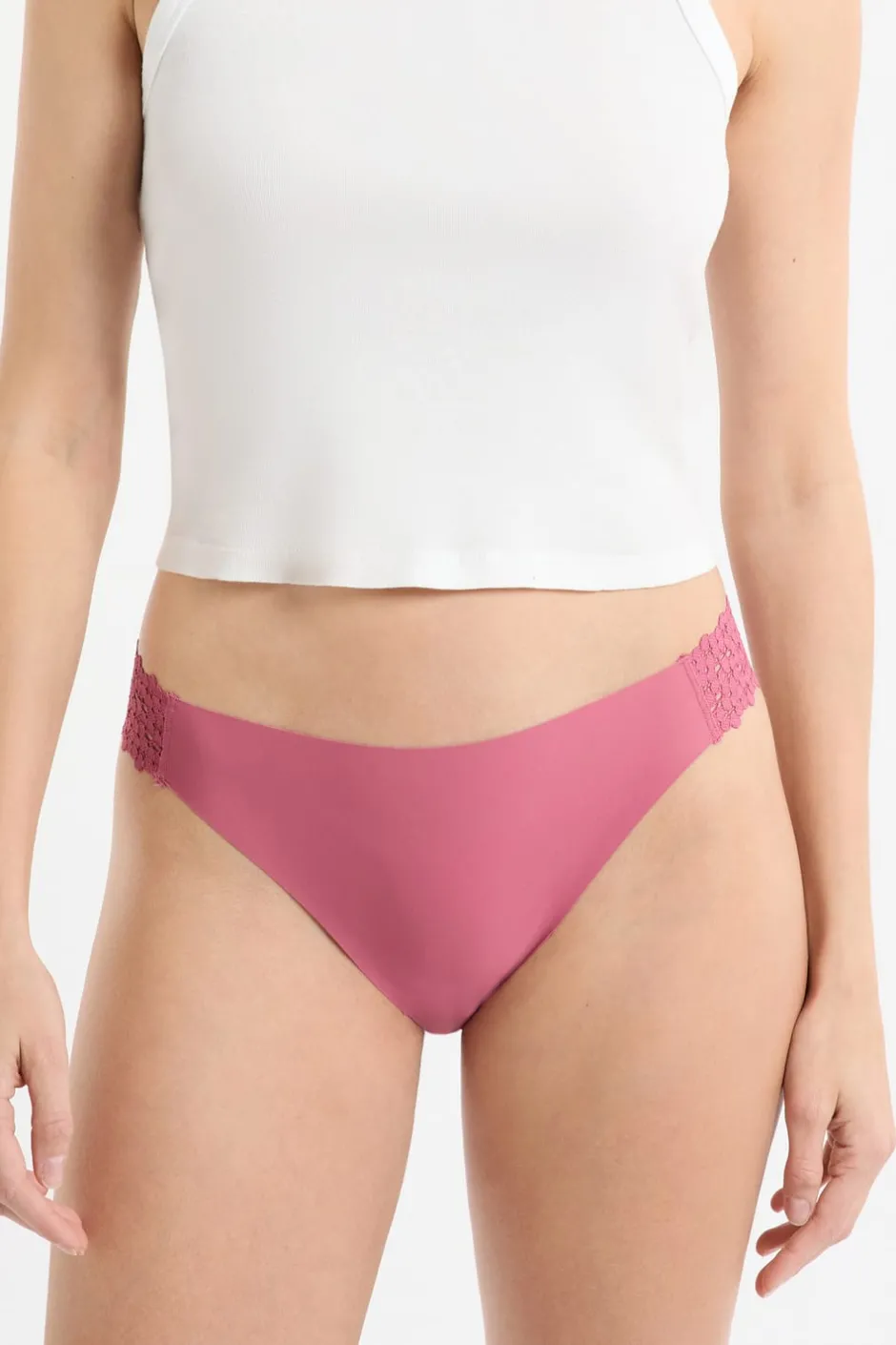 ETAM Braguita|Braguitas Party|Braga de microfibra y encaje BLUSH