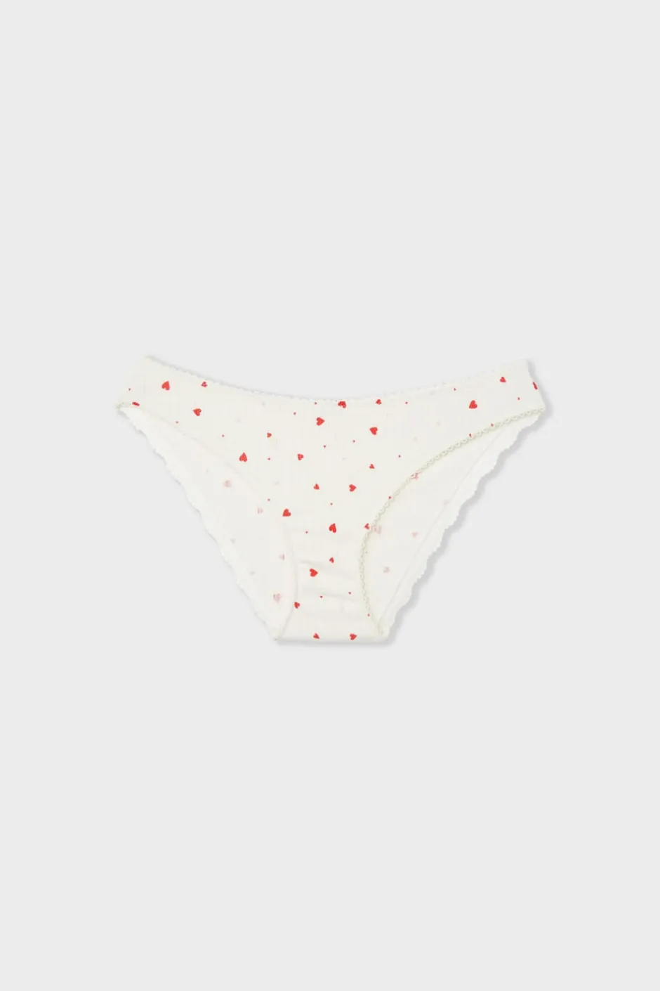 ETAM Braguita|Braga de punto elástico con estampado de corazones IMP FD BLANCO