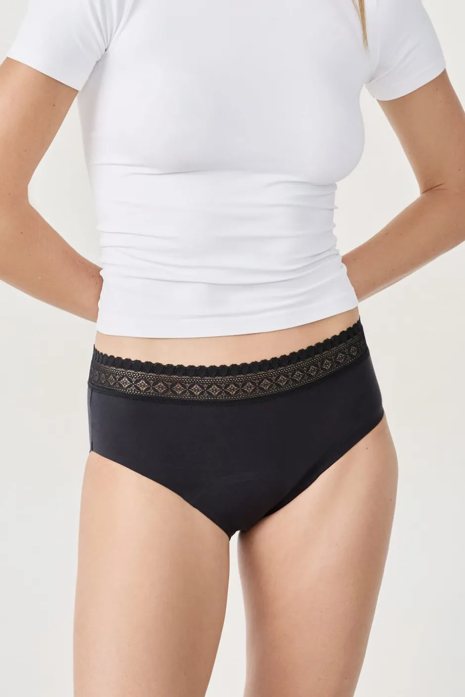 ETAM Culotte|Braguitas Menstruales|Braga menstrual - Flujo medio NEGRO