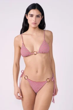 ETAM Anudadas|Bikini|Braguita bikini con cordones y detalles de anillas ROJO