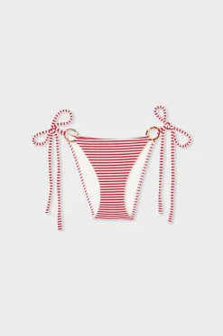 ETAM Anudadas|Bikini|Braguita bikini con cordones y detalles de anillas ROJO