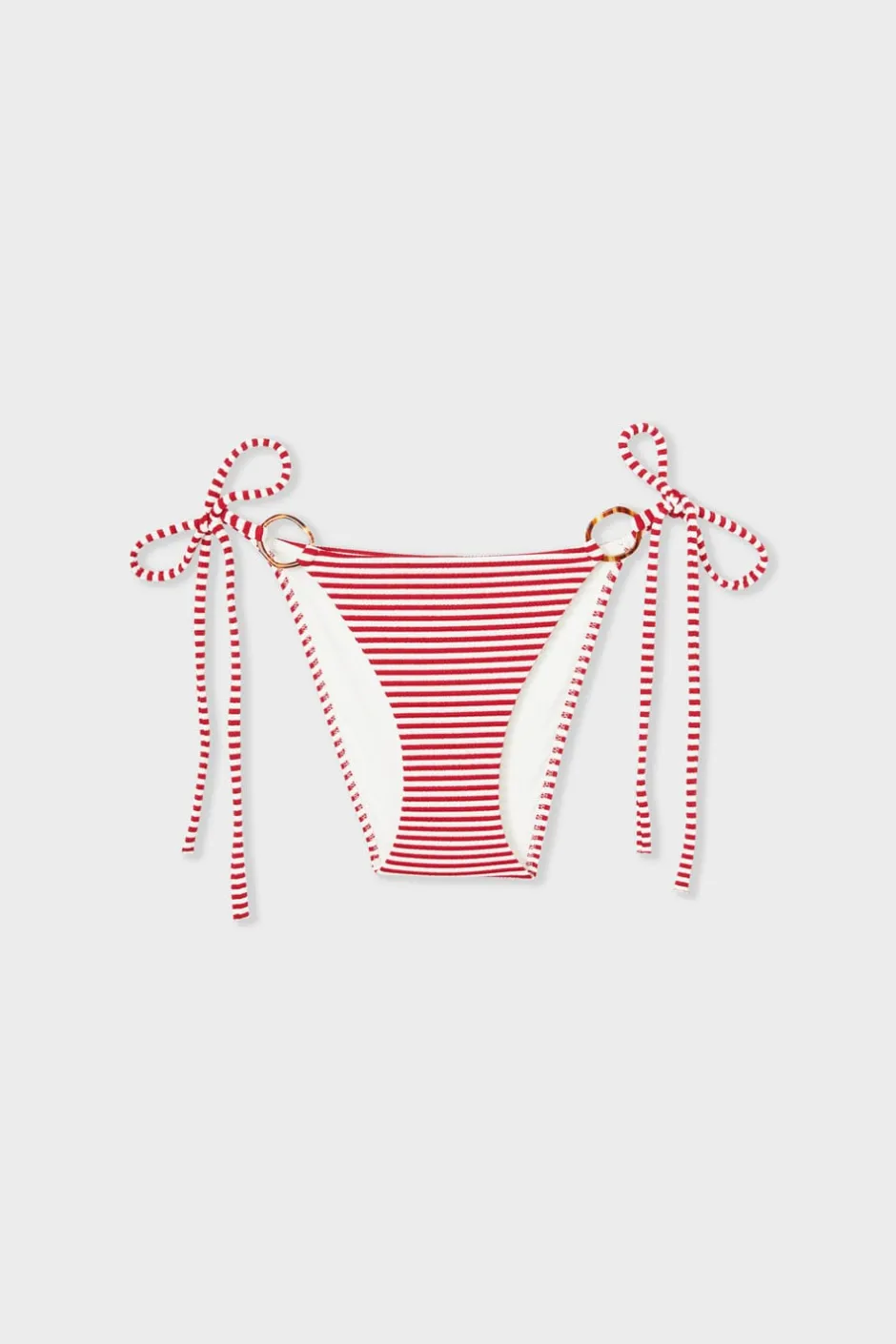 ETAM Anudadas|Bikini|Braguita bikini con cordones y detalles de anillas ROJO