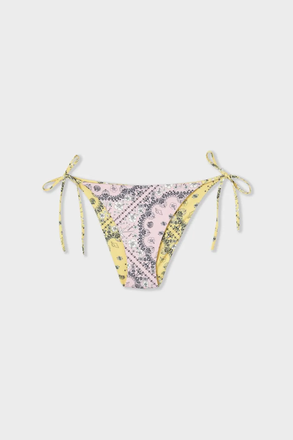 ETAM Anudadas|Bikini|Braguita bikini lazada estampada reversible ESTAMPADO FONDO ROSA