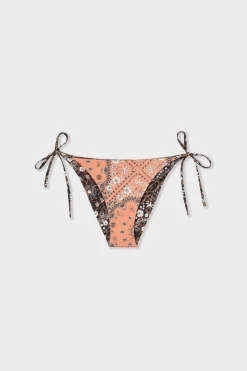 ETAM Anudadas|Bikini|Braguita bikini lazada estampada reversible ESTAMPADO FONDO MARRÓN