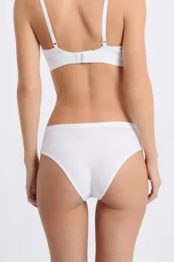 ETAM Braguitas Novias|Brasileña|Braguita brasileña de algodón orgánico elástico BLANCO