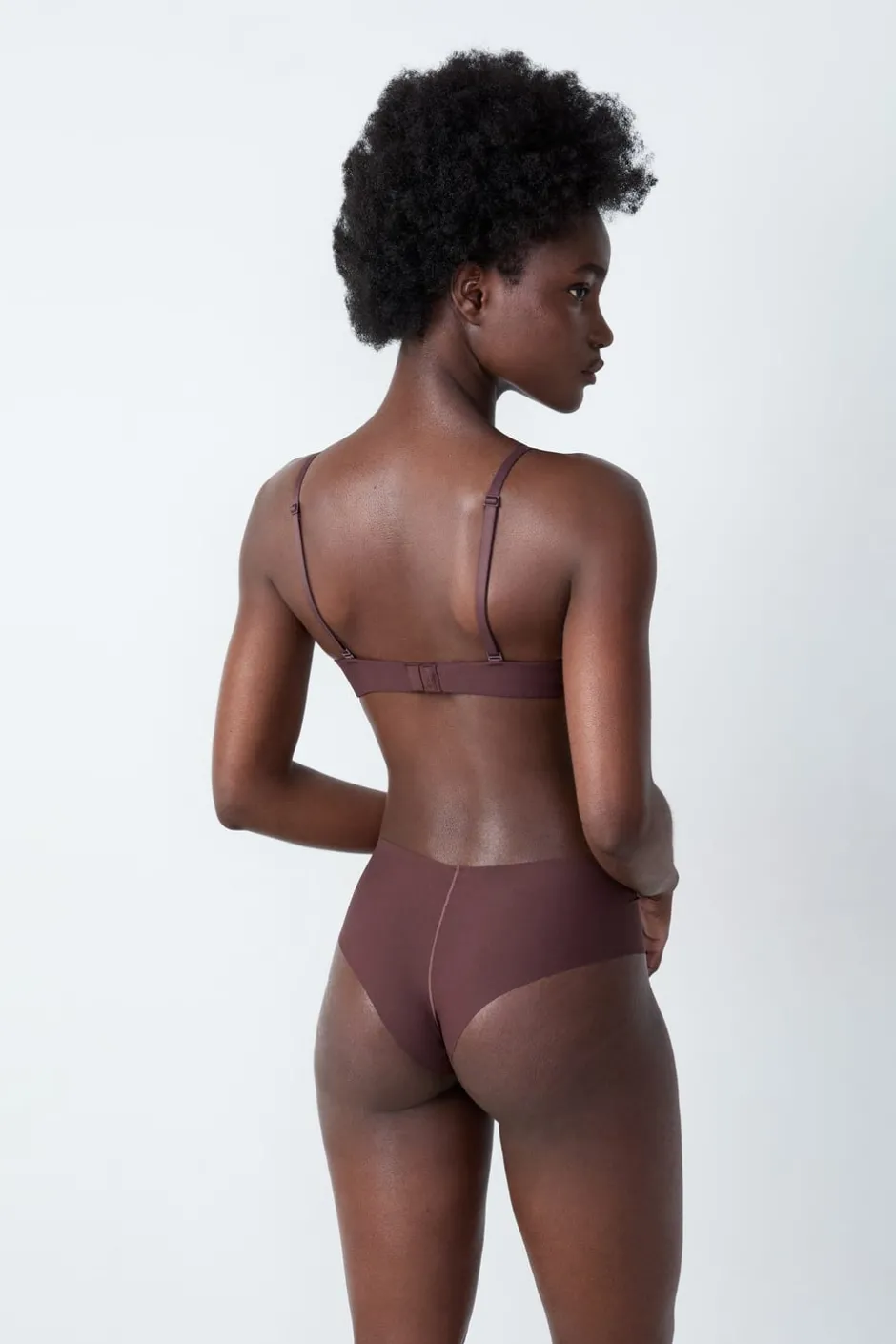 ETAM Braguitas Novias|Braguitas Invisibles|Braguita brasileña de microfibra CHOCOLATE