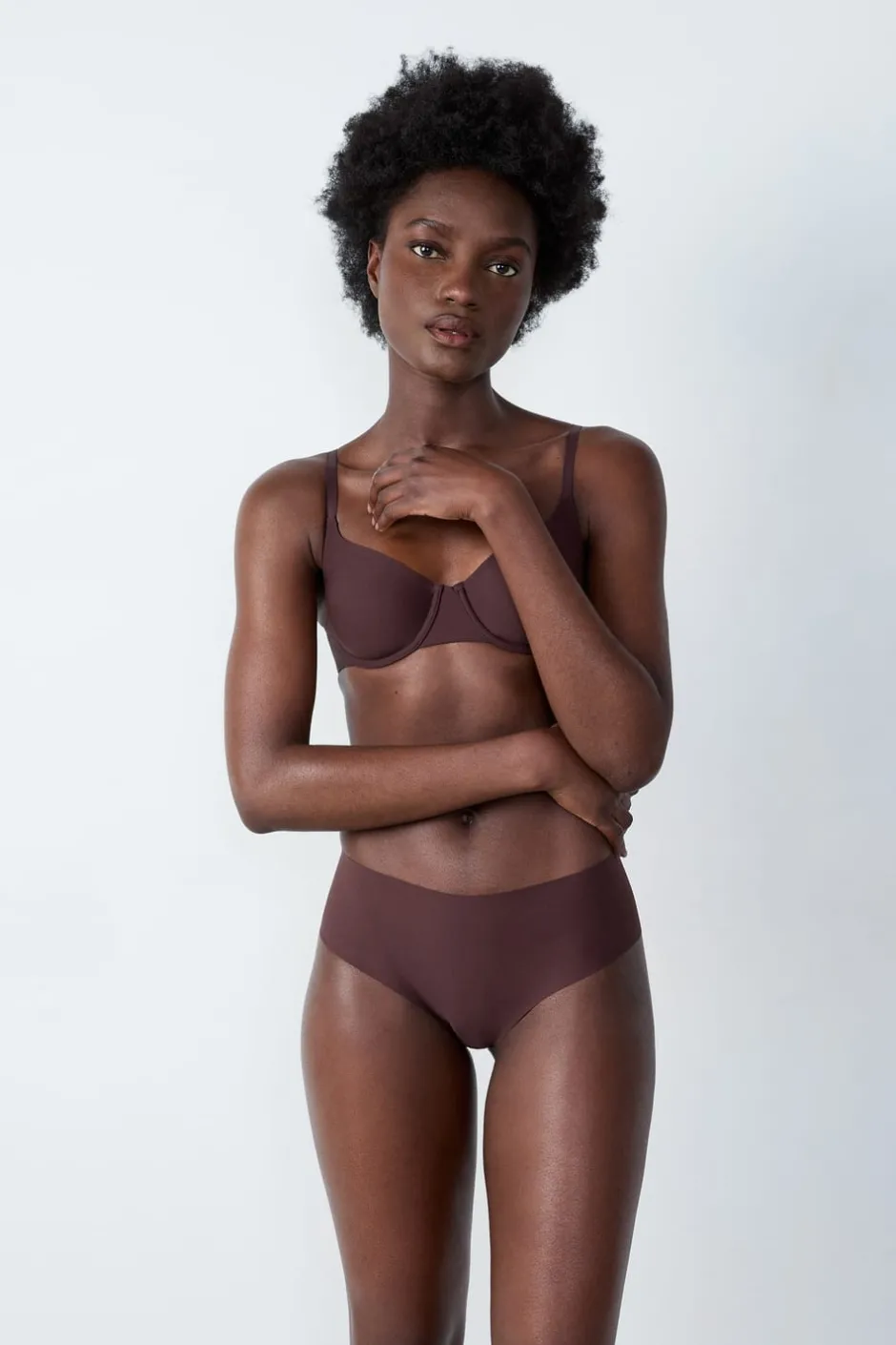 ETAM Braguitas Novias|Braguitas Invisibles|Braguita brasileña de microfibra CHOCOLATE