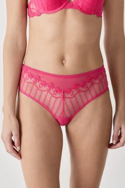 ETAM Brasileña|Braguita brasileña de tul bordado FUCSIA