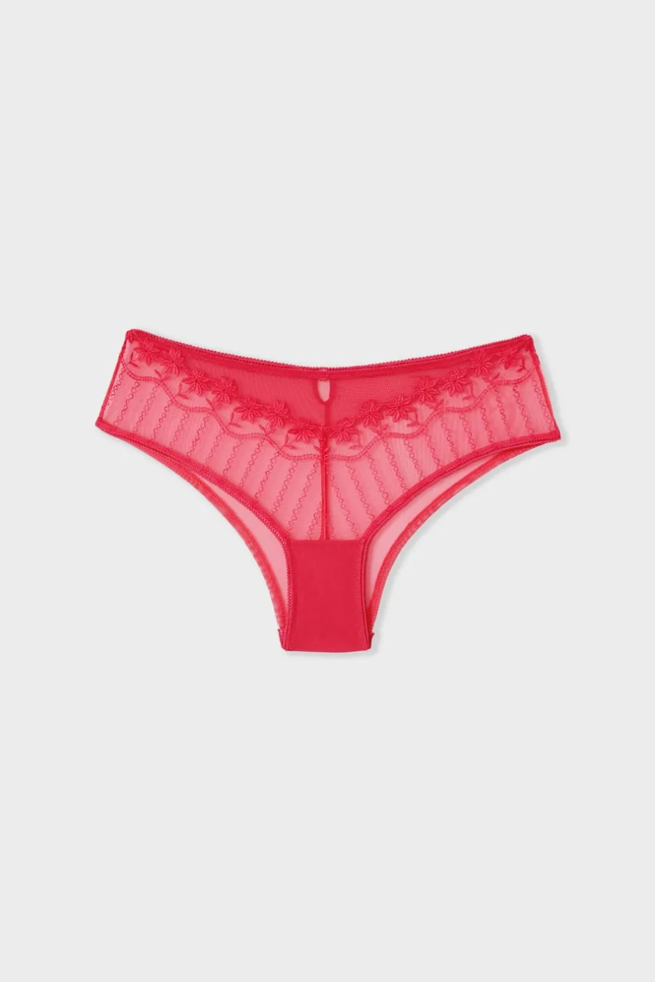 ETAM Brasileña|Braguita brasileña de tul bordado FUCSIA
