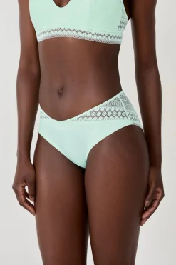ETAM Braguitas Encaje|Culotte|Braguita con encaje VERDE P&Aacute;LIDO